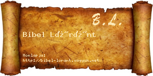 Bibel Lóránt névjegykártya