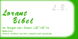 lorant bibel business card